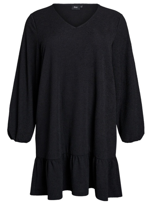 ZIZZI ELEGANCKA CZARNA SUKIENKA STRUKTURA 500A