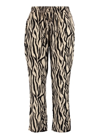 Z-ONE FANTASTYCZNE BEŻOWE SPODNIE WZÓR ZEBRA ZO82