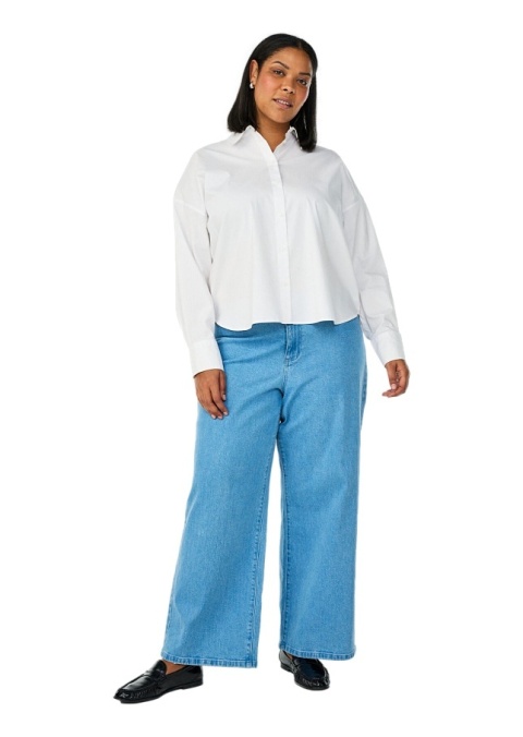 ZIZZI BIAŁA LUŹNA KLASYCZNA KOSZULA 308A