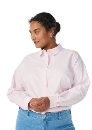 ZIZZI KLASYCZNA BAWEŁNIANA KOSZULA PUDROWY RÓŻ 065A