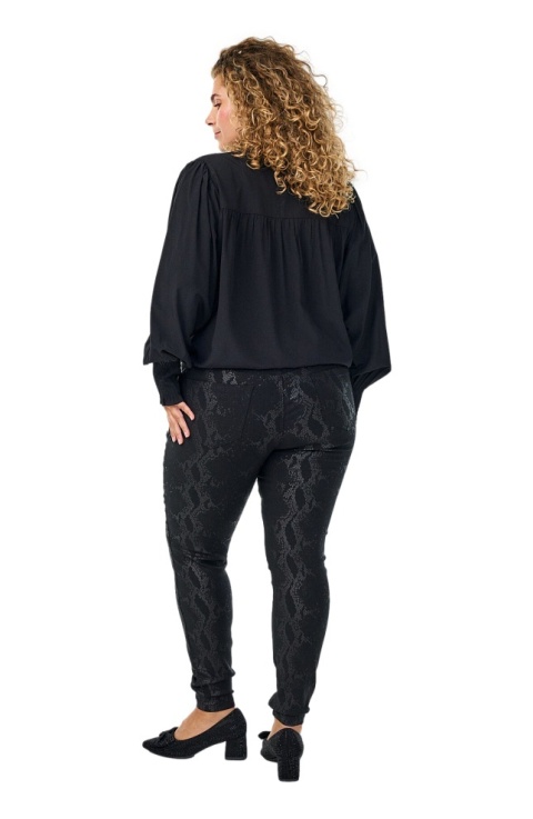 ZIZZI SPODNIE JEANSY CZARE SLIM FIT WZÓR 288A