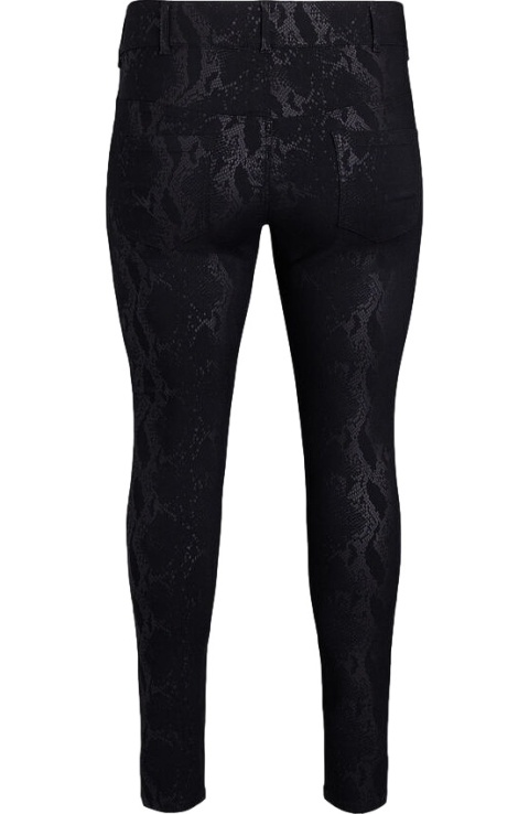 ZIZZI SPODNIE JEANSY CZARE SLIM FIT WZÓR 288A