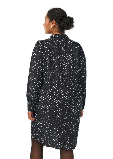 ZIZZI CZARNA SUKIENKA KOSZULOWA WZÓR WIĄZANIE 492D