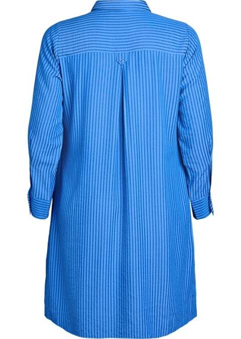 ZIZZI NIEBIESKA SUKIENKA KOSZULOWA W PASKI 536B