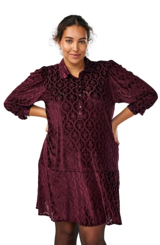 ZIZZI FIOLETOWA WELUROWA SUKIENKA WZÓR 708A