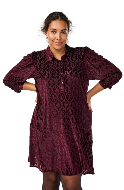 ZIZZI FIOLETOWA WELUROWA SUKIENKA WZÓR 708A