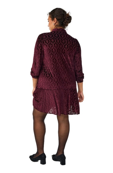 ZIZZI FIOLETOWA WELUROWA SUKIENKA WZÓR 708A