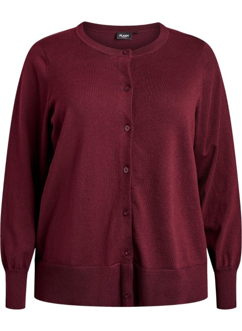 ZIZZI BORDOWY SWETER ROZPINANY WISKOZA 068A