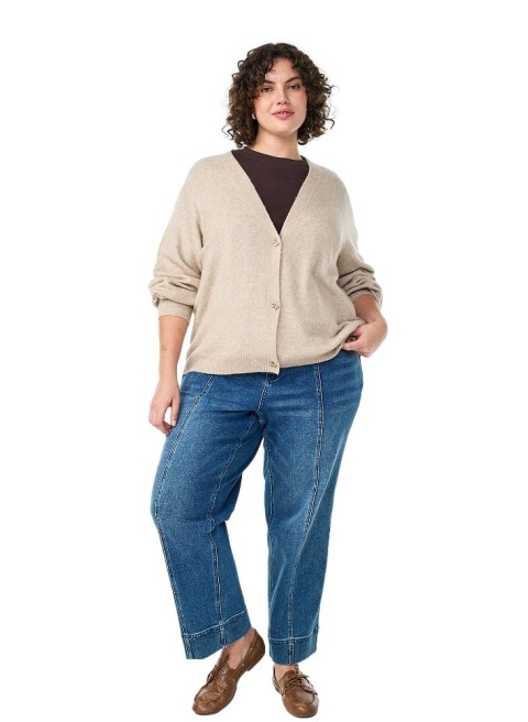 ZIZZI ATRAKCYJNY BEŻOWY SWETER KARDIGAN 412C