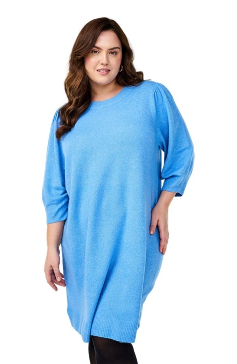 ZIZZI NIEBIESKA DZIANINOWA SUKIENKA BUFKI 279H