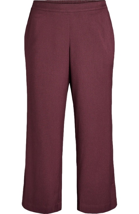 ZIZZI CIEMNOBORDOWE SPODNIE PROSTE LUŹNE 300B