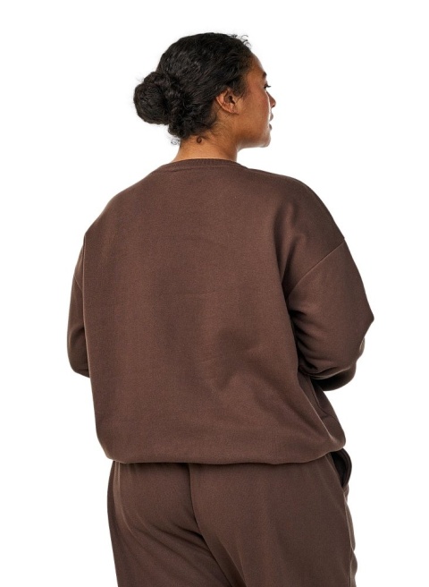 ZIZZI CZEKOLADOWA BLUZA HAFTOWANA APLIKACJA 085G