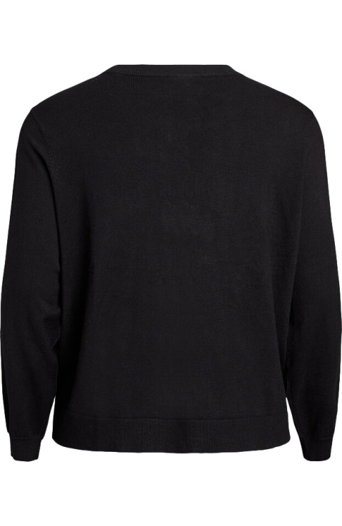 ZIZZI ELEGANCKI CZARNY KARDIGAN KOKARDY WISKOZA 480C