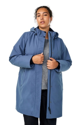 ZIZZI NIEBIESKA DŁUGA KURTKA SOFTSHELL KAPTUR 521A