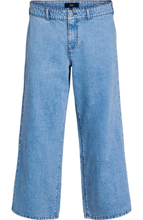 ZIZZI NIEBIESKIE SPODNIE JEANSY SZEROKIE WYSOKI STAN N78 071K