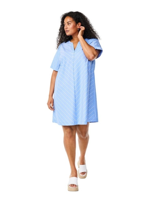 ZIZZI NIEBIESKA SUKIENKA TUNIKA NA LATO PIONOWE PASKI 227B