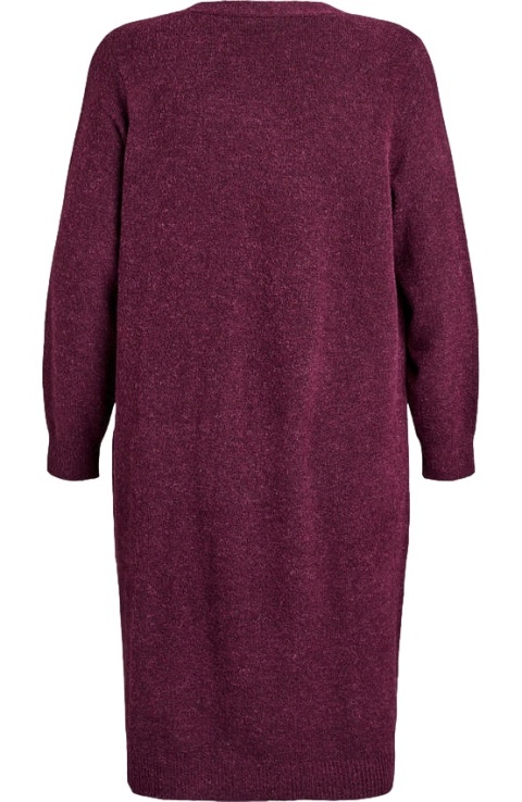 ZIZZI BORDOWY DŁUGI KARDIGAN KIESZENIE ALPAKA 530A