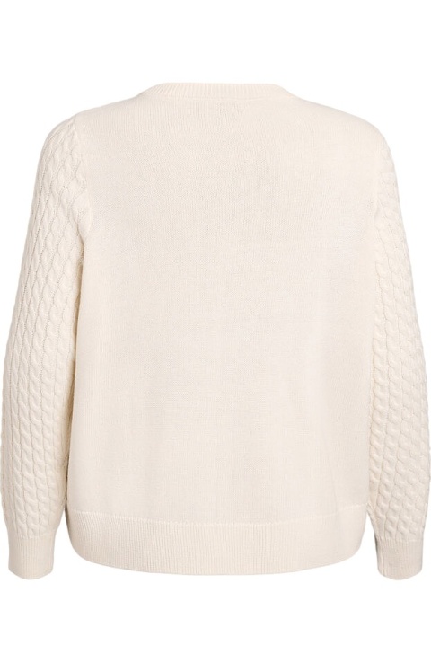 ZIZZI WANILIOWY SWETER KARDIGAN SPLOT WARKOCZYKOWY BAWEŁNA 150E