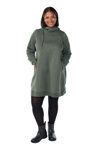 ZIZZI CIEMNOZIELONA BLUZA/TUNIKA Z KOŁNIERZEM KIESZENIE 041B