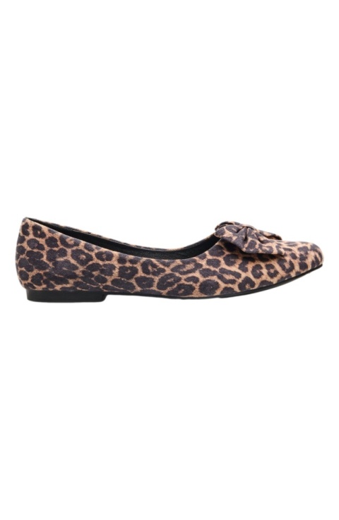 ZIZZI PANTERKOWE BUTY BALLERINY KOKARDA 055A