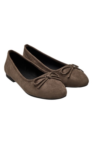 ZIZZI BRĄZOWE BUTY BALLERINY KOKARDA 081C