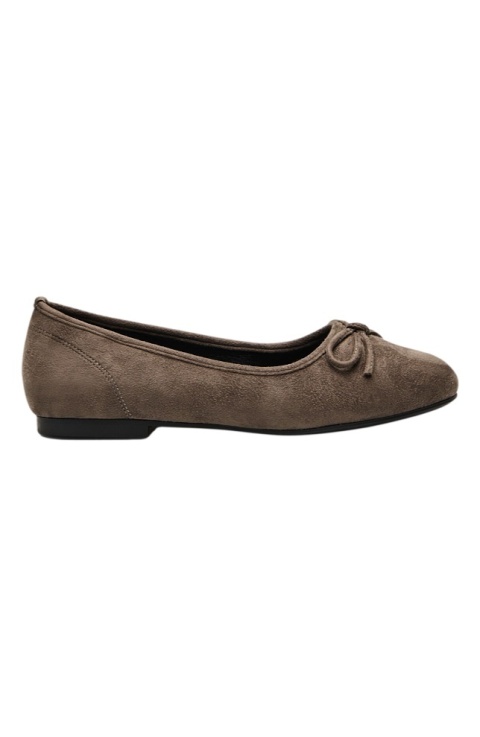 ZIZZI BRĄZOWE BUTY BALLERINY KOKARDA 081C