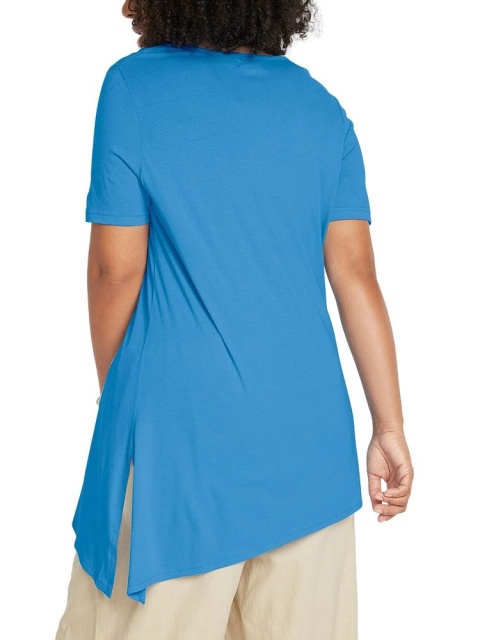 BPC NIEBIESKA BLUZKA TUNIKA ASYMETRYCZNA BAWEŁNA BP15