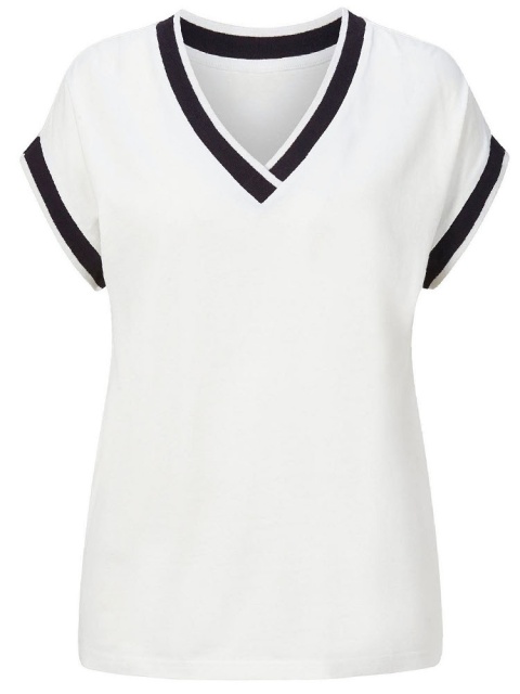 CLASSIC BASIC KONTRASTOWA BLUZKA OVERSIZE CZERWONA CB11