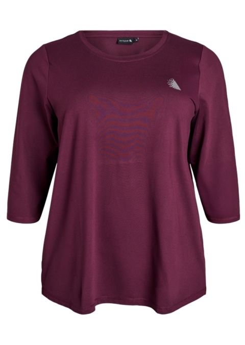 ZIZZI WYGODNA BORDOWA SPORTOWA BLUZKA 053D