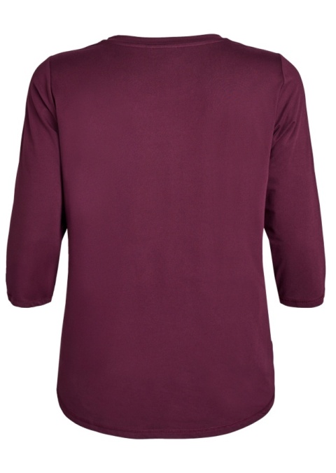 ZIZZI WYGODNA BORDOWA SPORTOWA BLUZKA 053D