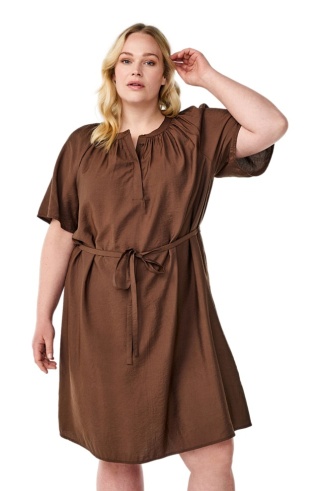 ZIZZI MODNA BRĄZOWA SUKIENKA WISKOZA 083C
