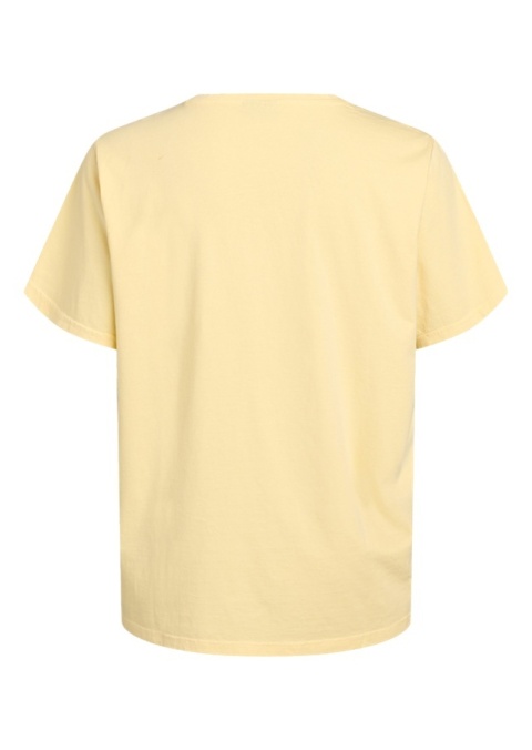 ZIZZI MODNY ŻÓŁTY T-SHIRT NADRUK BAWEŁNA 624A