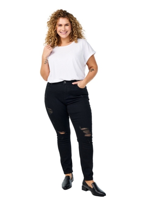 ZIZZI KLASYCZNY T-SHIRT BIAŁY 148F