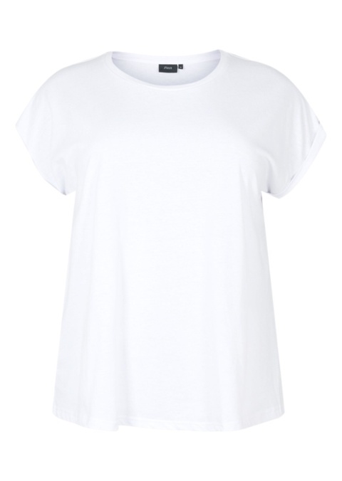 ZIZZI KLASYCZNY T-SHIRT BIAŁY 148F