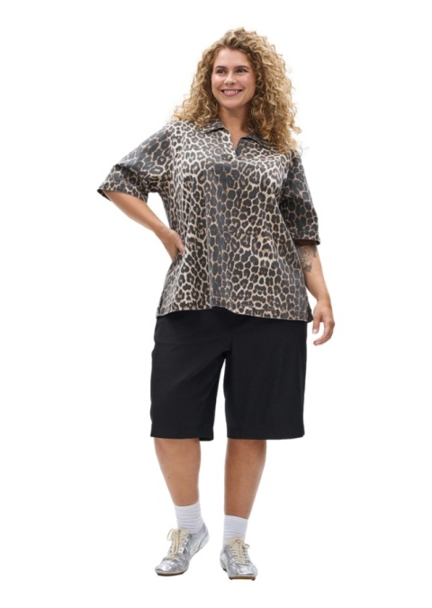 ZIZZI MODNA JEANSOWA BLUZKA W PANTERKĘ 076R