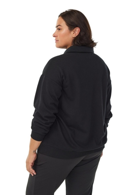 ZIZZI CZARNA SPORTOWA BLUZA KOŁNIERZYK 271A