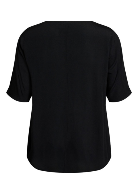ZIZZI ELEGANCKA CZARNA BLUZKA WISKOZA 040W