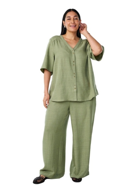 ZIZZI LUŹNA ZIELONA BLUZKA KOSZULOWA 226A