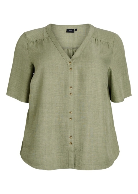 ZIZZI LUŹNA ZIELONA BLUZKA KOSZULOWA 226A