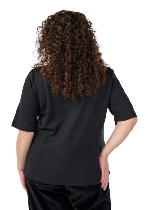 ZIZZI ELEGANCKA CZARNA BLUZKA ASYMETRYCZNA ZAPIĘCIE 357C