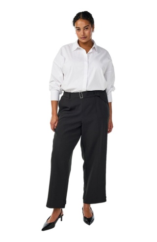 ZIZZI CZARNE ELEGANCKIE SPODNIE PASEK 950A