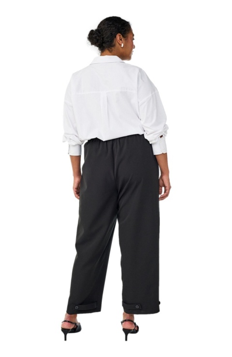 ZIZZI CZARNE ELEGANCKIE SPODNIE PASEK 950A