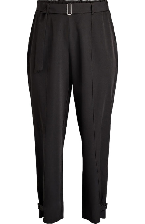 ZIZZI CZARNE ELEGANCKIE SPODNIE PASEK 950A