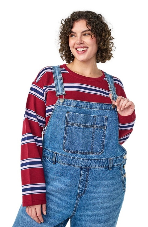 ZIZZI OGRODNICZKI JEANSOWE BAWEŁNA 042Q