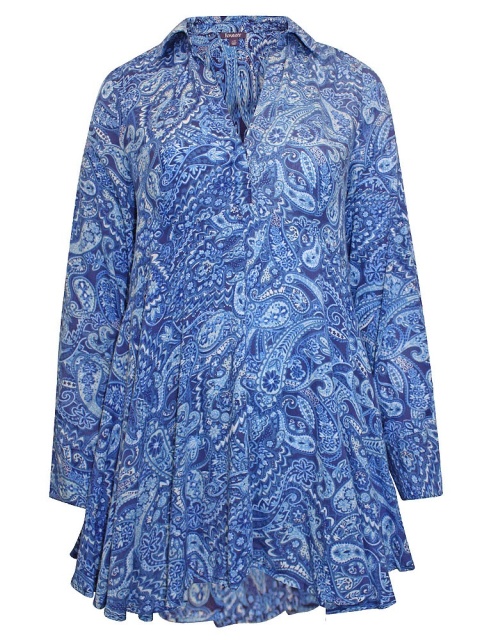 ROAMANS ZWIEWNA NIEBIESKA TUNIKA PAISLEY RM06