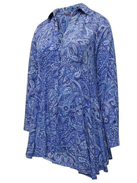 ROAMANS ZWIEWNA NIEBIESKA TUNIKA PAISLEY RM06