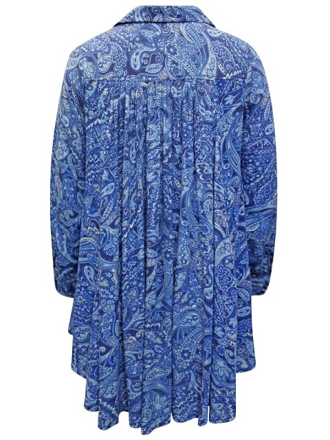ROAMANS ZWIEWNA NIEBIESKA TUNIKA PAISLEY RM06