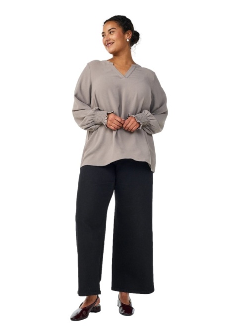 ZIZZI ELEGANCKA SZARA BLUZKA 054J