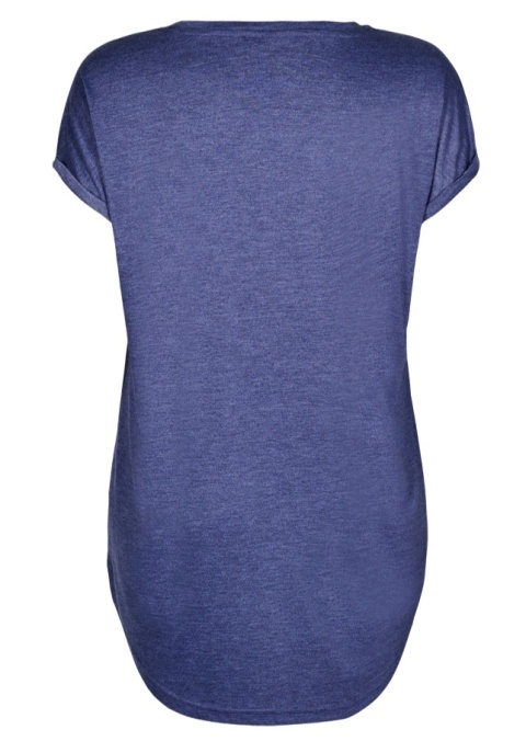 ZIZZI WYGODNA NIEBIESKA KOSZULA NOCNA NAPIS 056A