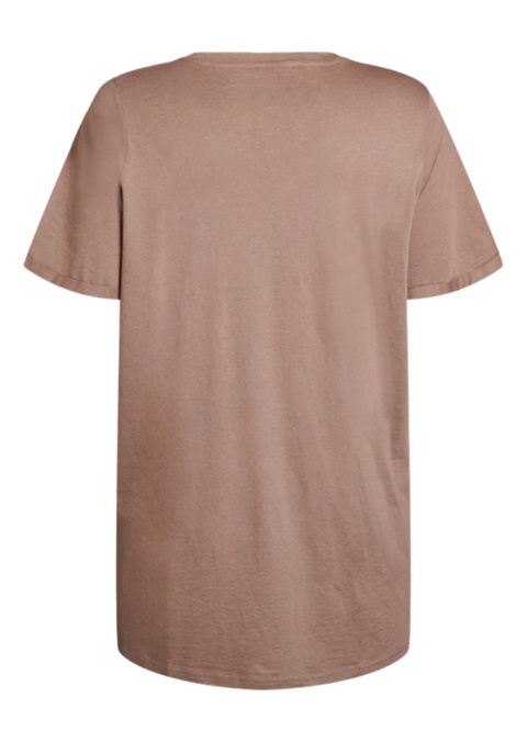 ZIZZI BRĄZOWA TUNIKA T-SHIRT OVERSIZE 214A
